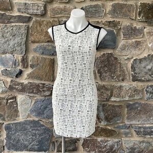 Sea New York x Barneys New York Sleeveless Sheath Dress in White & Black Size 6